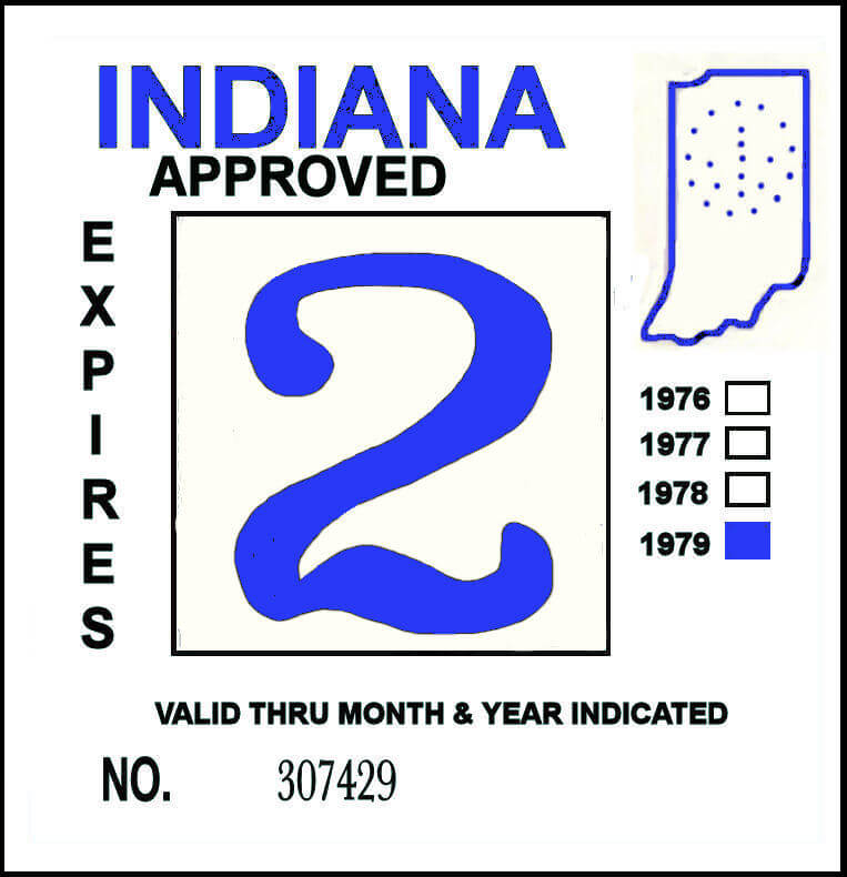 (image for) 1979 Indiana Inspection Sticker Blue